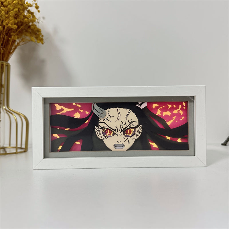 Anime-Themed RGB Paper Carving Lamp, Multi-Color Modes, with Remote & Touch Dimming