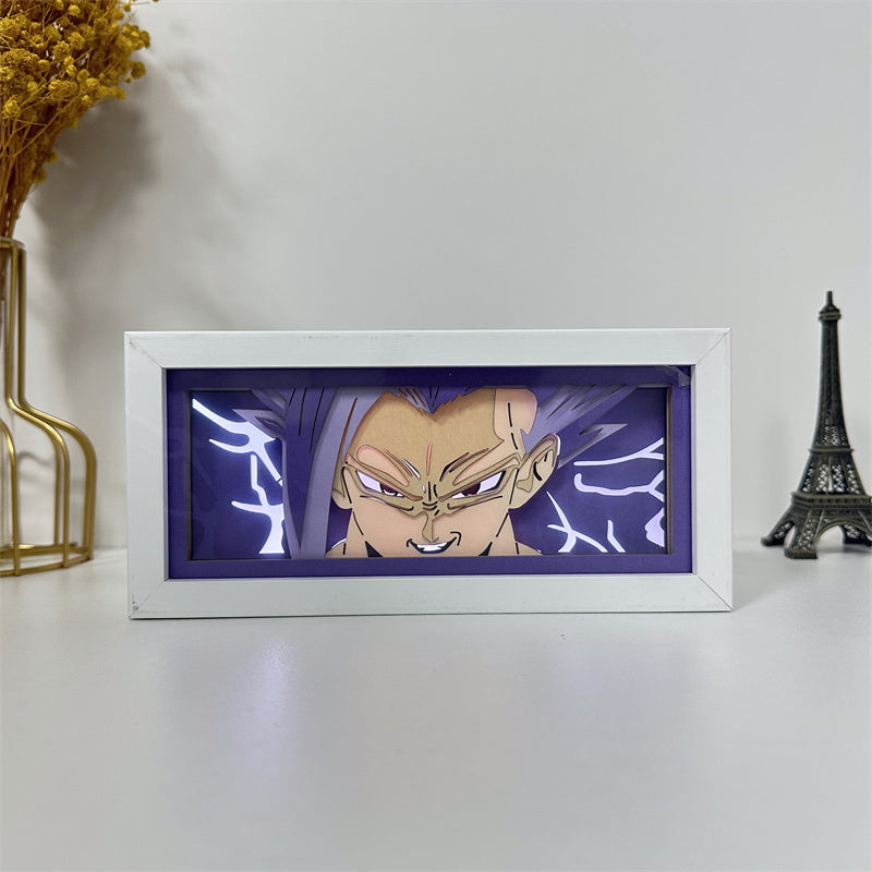 Anime theme RGB paper carving lamp, multi-color mode, remote control dimming