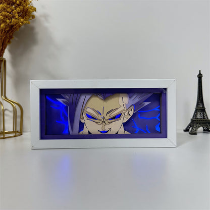 Anime theme RGB paper carving lamp, multi-color mode, remote control dimming