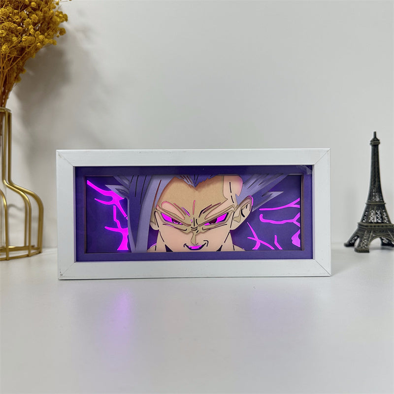 Anime theme RGB paper carving lamp, multi-color mode, remote control dimming