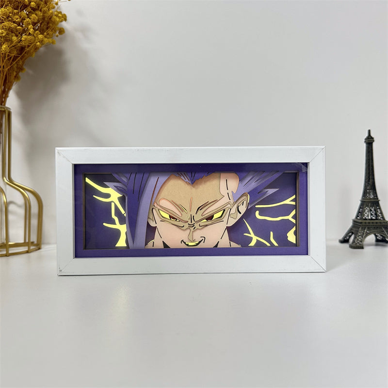 Anime theme RGB paper carving lamp, multi-color mode, remote control dimming