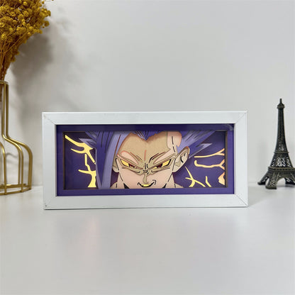 Anime theme RGB paper carving lamp, multi-color mode, remote control dimming