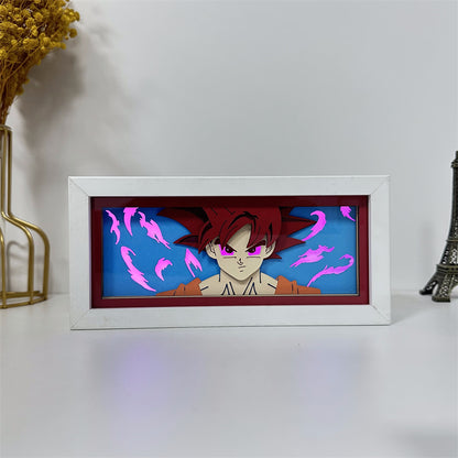 Anime theme RGB paper carving lamp, multi-color mode, remote control dimming