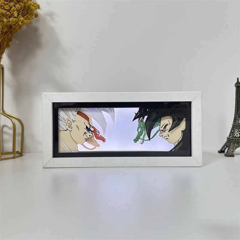 Anime theme RGB paper carving lamp, multi-color mode, remote control dimming