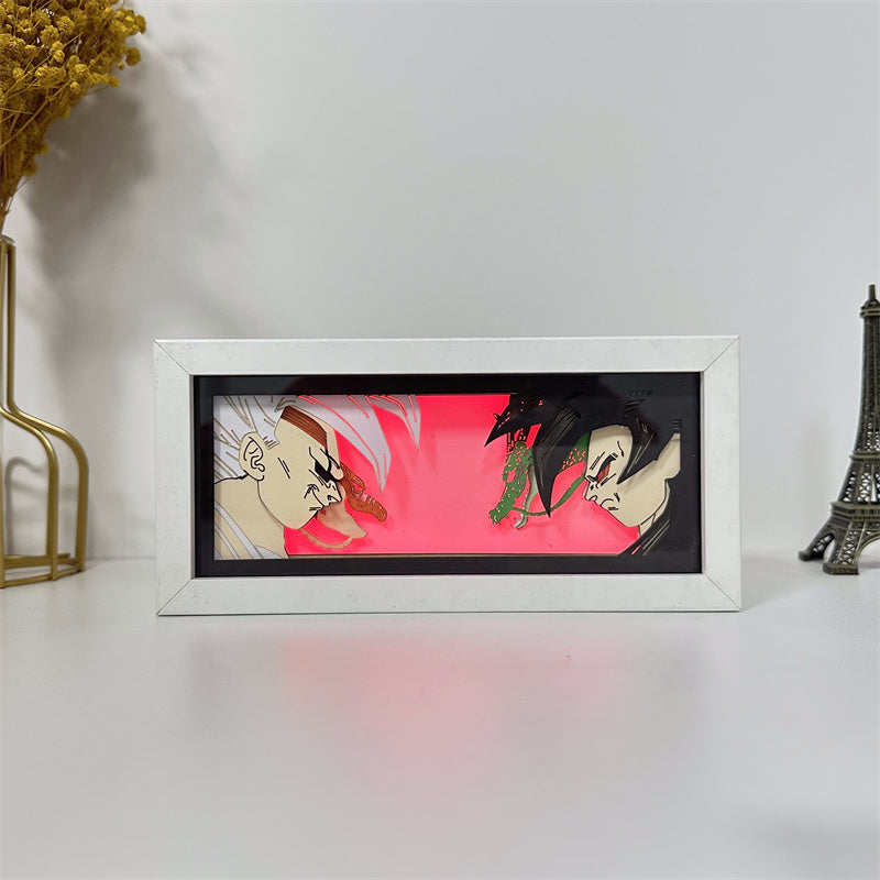 Anime theme RGB paper carving lamp, multi-color mode, remote control dimming