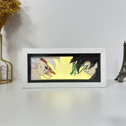Anime theme RGB paper carving lamp, multi-color mode, remote control dimming