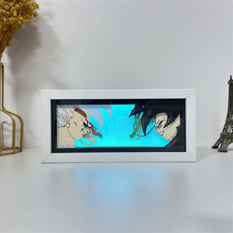 Anime theme RGB paper carving lamp, multi-color mode, remote control dimming