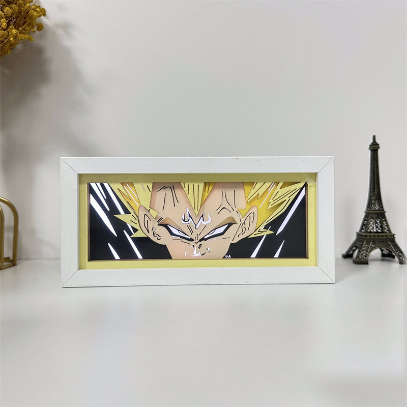 Anime theme RGB paper carving lamp, multi-color mode, remote control dimming