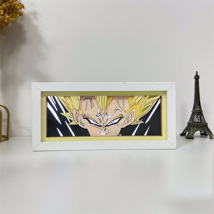 Anime theme RGB paper carving lamp, multi-color mode, remote control dimming