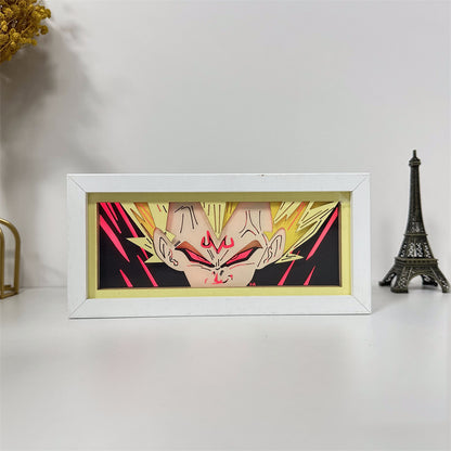 Anime theme RGB paper carving lamp, multi-color mode, remote control dimming