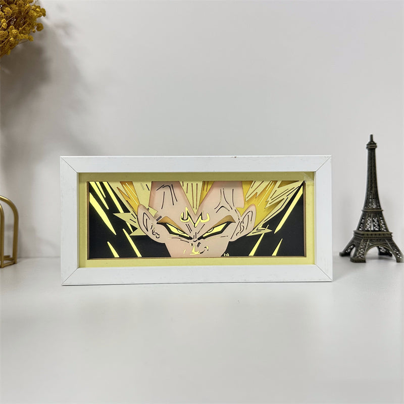 Anime theme RGB paper carving lamp, multi-color mode, remote control dimming