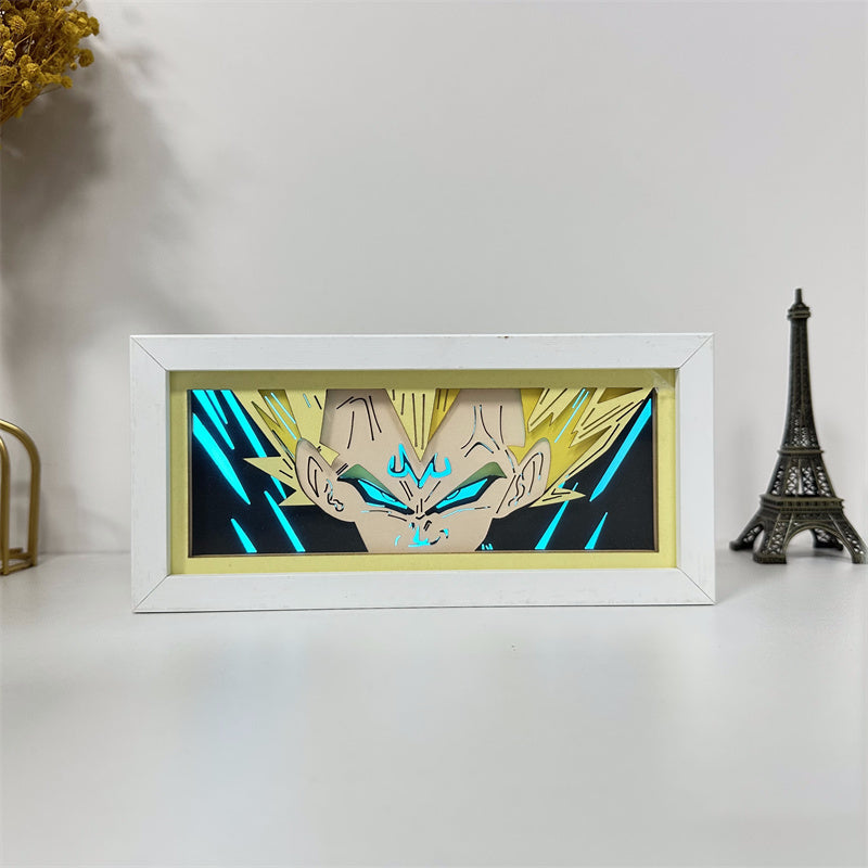 Anime theme RGB paper carving lamp, multi-color mode, remote control dimming