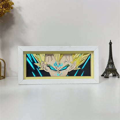 Anime theme RGB paper carving lamp, multi-color mode, remote control dimming