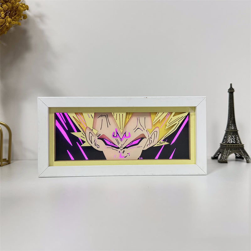 Anime theme RGB paper carving lamp, multi-color mode, remote control dimming