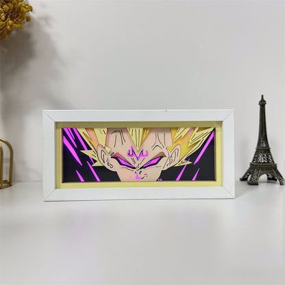 Anime theme RGB paper carving lamp, multi-color mode, remote control dimming