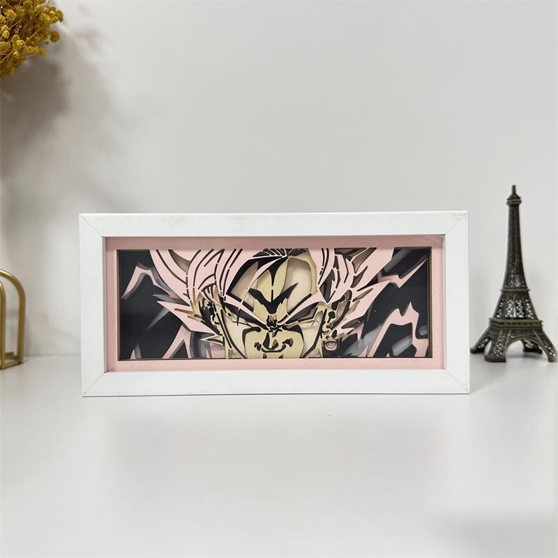 Anime theme RGB paper carving lamp, multi-color mode, remote control dimming