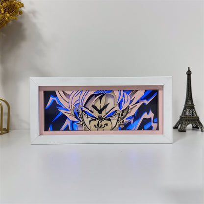 Anime theme RGB paper carving lamp, multi-color mode, remote control dimming