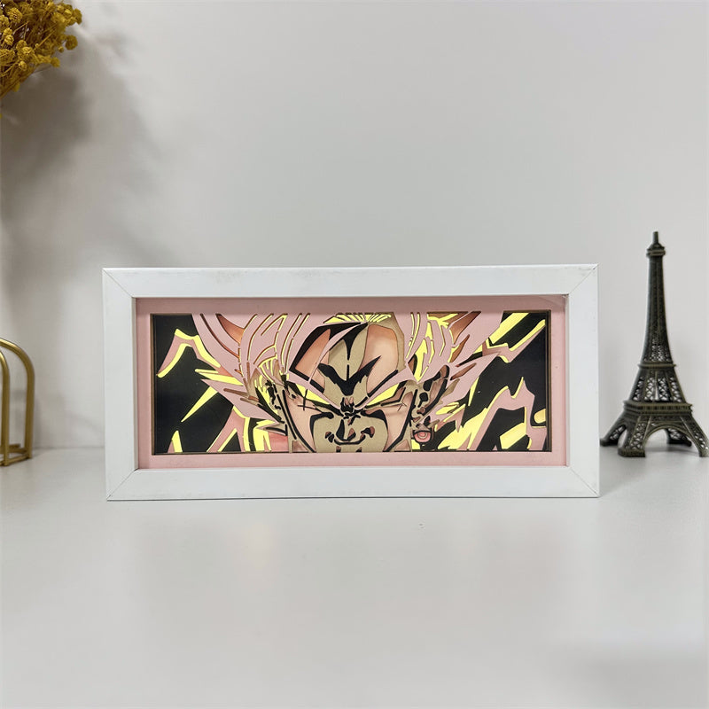 Anime theme RGB paper carving lamp, multi-color mode, remote control dimming