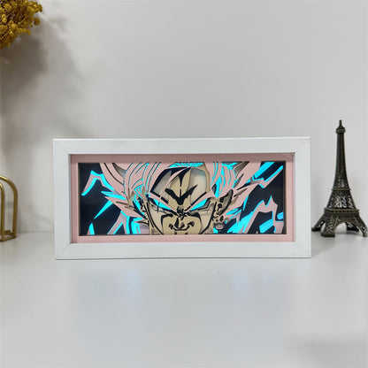 Anime theme RGB paper carving lamp, multi-color mode, remote control dimming