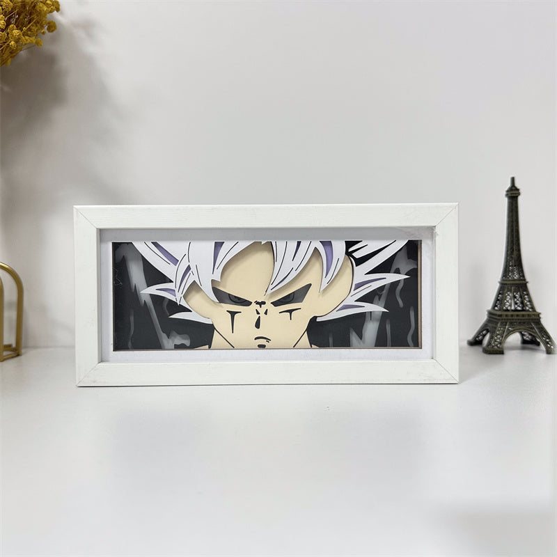 Anime theme RGB paper carving lamp, multi-color mode, remote control dimming