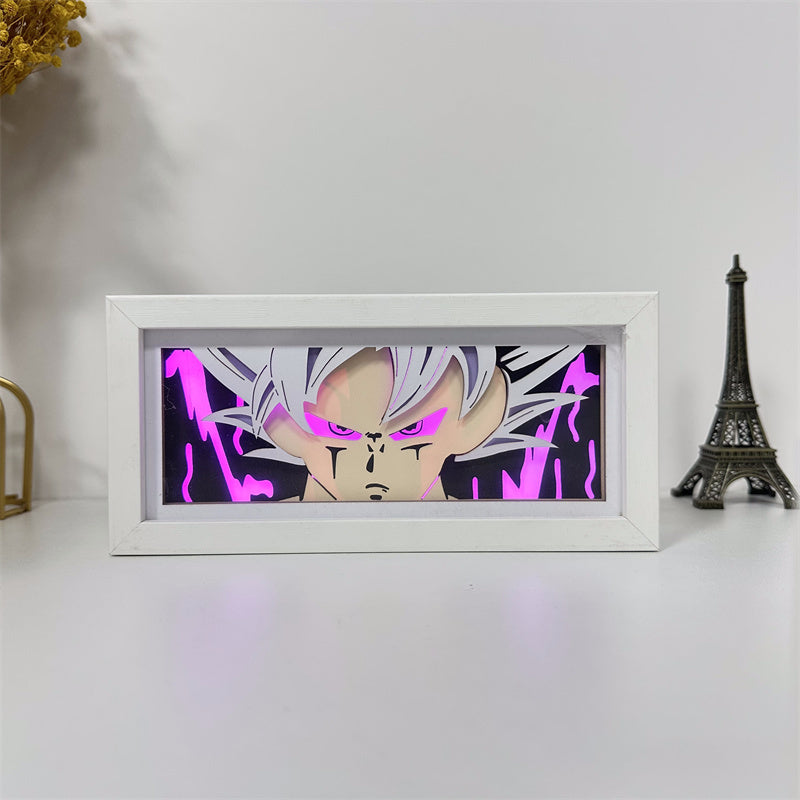 Anime theme RGB paper carving lamp, multi-color mode, remote control dimming
