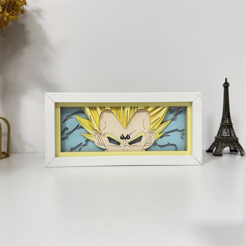 Anime theme RGB paper carving lamp, multi-color mode, remote control dimming