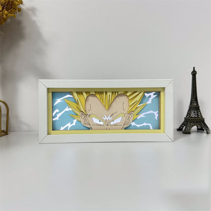 Anime theme RGB paper carving lamp, multi-color mode, remote control dimming