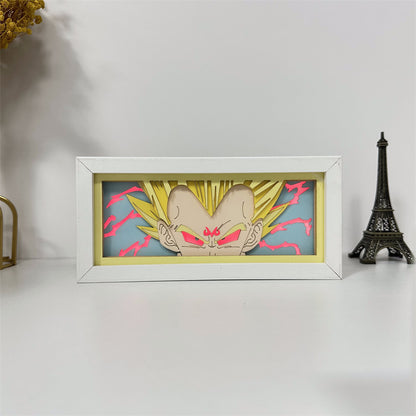 Anime theme RGB paper carving lamp, multi-color mode, remote control dimming