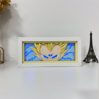 Anime theme RGB paper carving lamp, multi-color mode, remote control dimming