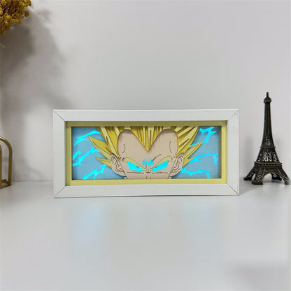 Anime theme RGB paper carving lamp, multi-color mode, remote control dimming