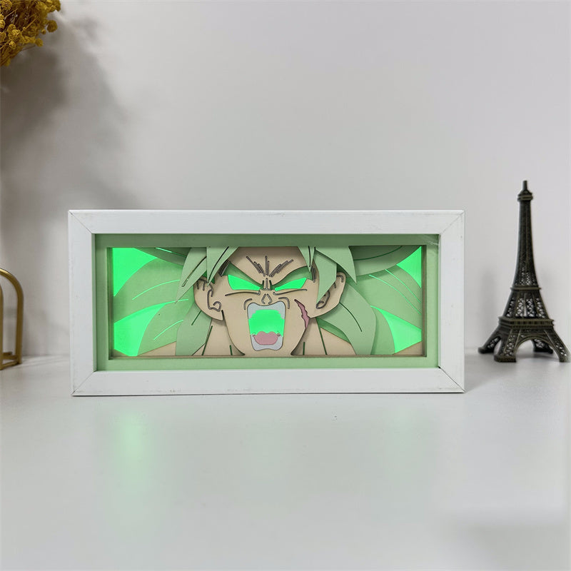 Anime theme RGB paper carving lamp, multi-color mode, remote control dimming