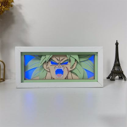 Anime theme RGB paper carving lamp, multi-color mode, remote control dimming