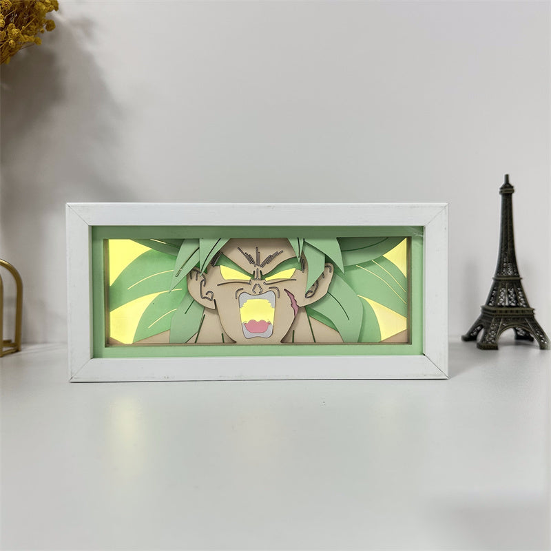 Anime theme RGB paper carving lamp, multi-color mode, remote control dimming