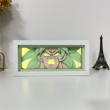 Anime theme RGB paper carving lamp, multi-color mode, remote control dimming