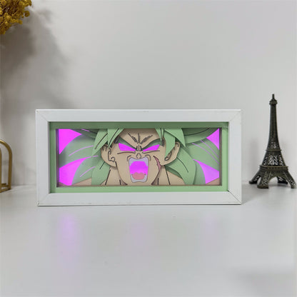 Anime theme RGB paper carving lamp, multi-color mode, remote control dimming