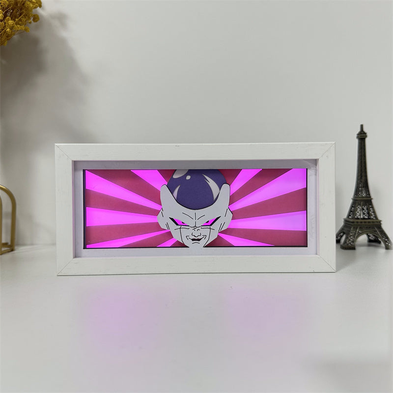 Anime theme RGB paper carving lamp, multi-color mode, remote control dimming