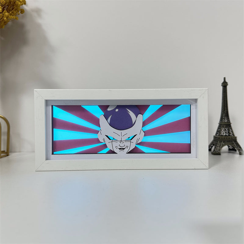 Anime theme RGB paper carving lamp, multi-color mode, remote control dimming