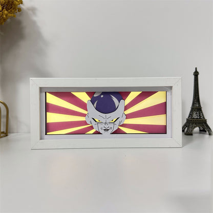 Anime theme RGB paper carving lamp, multi-color mode, remote control dimming