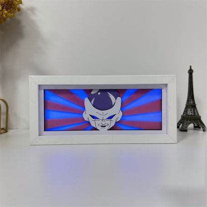 Anime theme RGB paper carving lamp, multi-color mode, remote control dimming