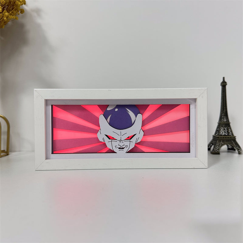 Anime theme RGB paper carving lamp, multi-color mode, remote control dimming