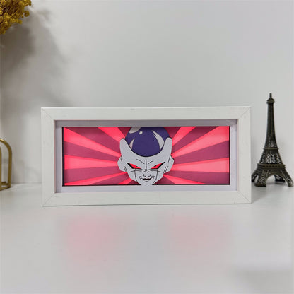 Anime theme RGB paper carving lamp, multi-color mode, remote control dimming