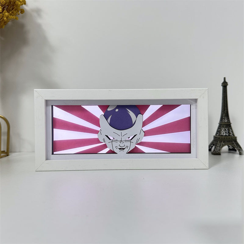 Anime theme RGB paper carving lamp, multi-color mode, remote control dimming