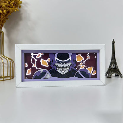 Anime theme RGB paper carving lamp, multi-color mode, remote control dimming