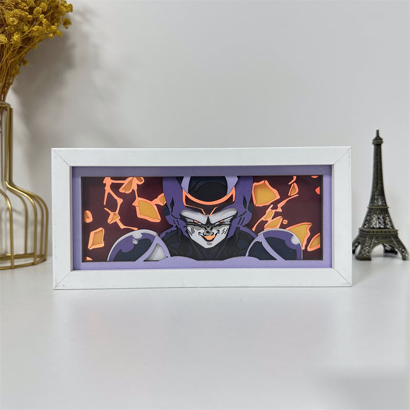 Anime theme RGB paper carving lamp, multi-color mode, remote control dimming