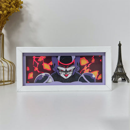 Anime theme RGB paper carving lamp, multi-color mode, remote control dimming