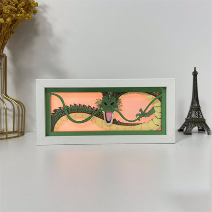 Anime theme RGB paper carving lamp, multi-color mode, remote control dimming