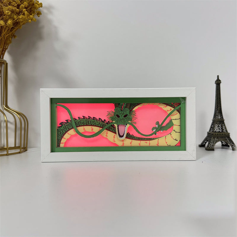 Anime theme RGB paper carving lamp, multi-color mode, remote control dimming