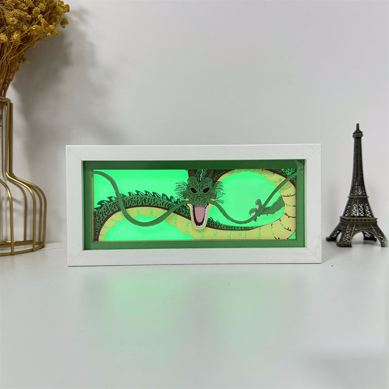 Anime theme RGB paper carving lamp, multi-color mode, remote control dimming