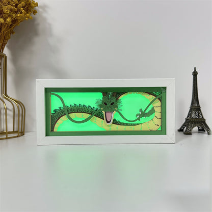 Anime theme RGB paper carving lamp, multi-color mode, remote control dimming