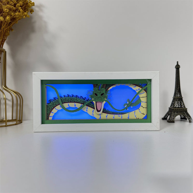 Anime theme RGB paper carving lamp, multi-color mode, remote control dimming